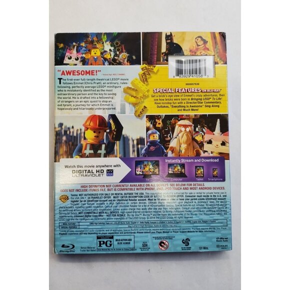The Lego Movie - Blu-ray + DVD + Digital HD Ultraviolet 2014 with Slipcover - Picture 3 of 9